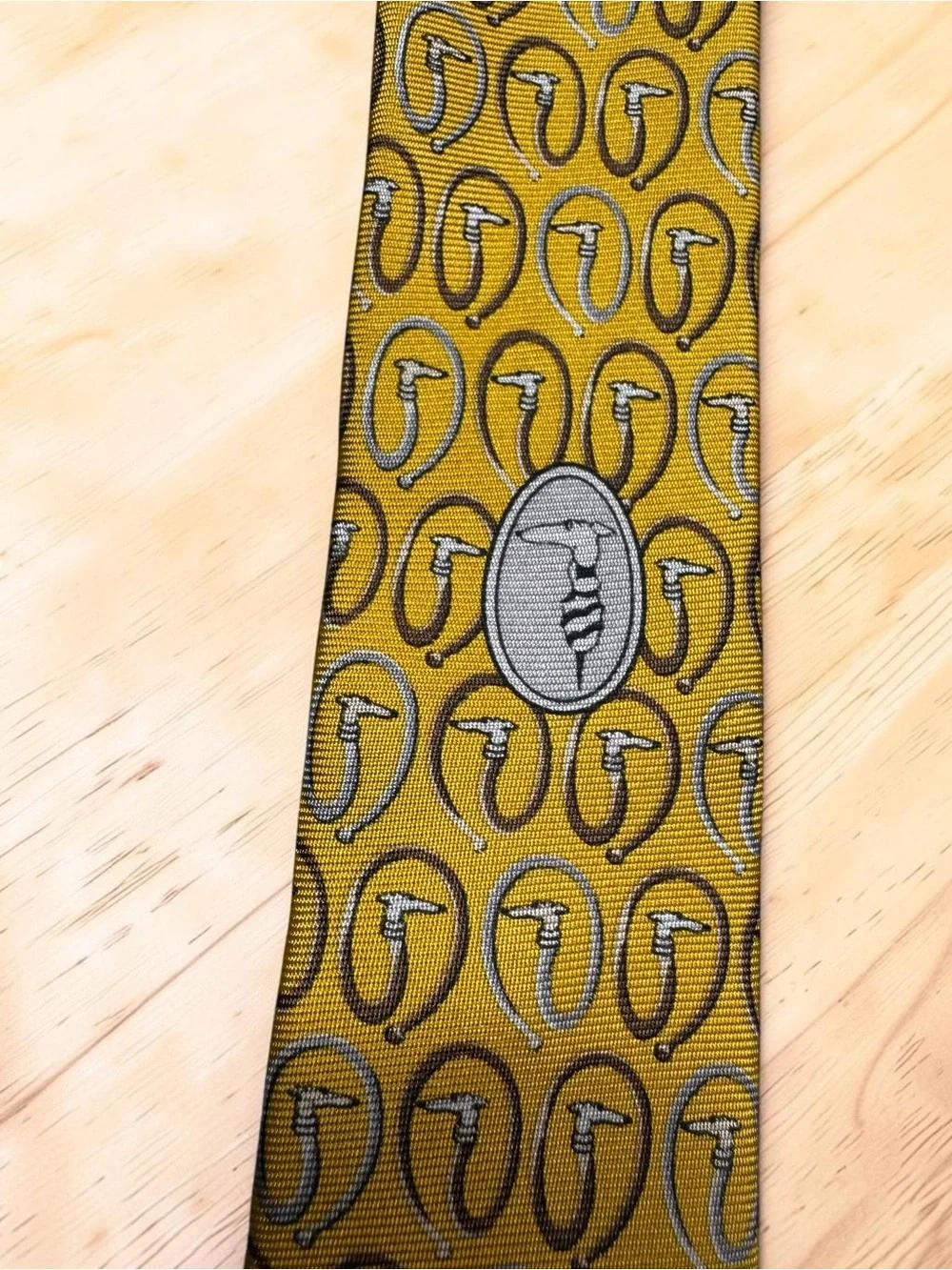 Vintage Trussardi Dog Print 100% Silk Tie Made In Italy